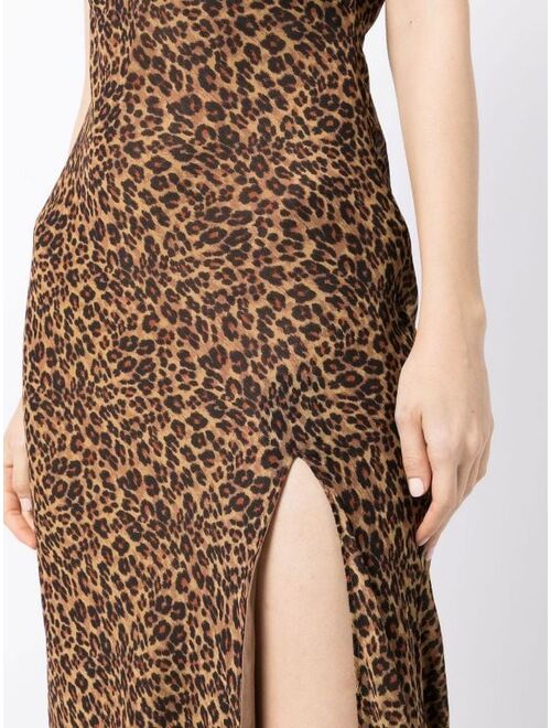 STAUD leopard-print maxi dress