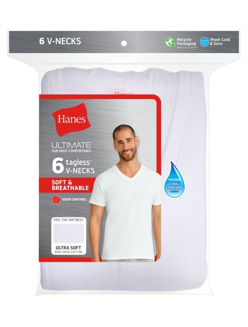 Hanes Men's Ultimate 6pk. V-Neck T Shirts