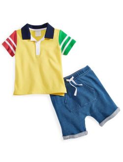 Baby Boys 2-Pc. Polo & Shorts Set, Created for Macy's