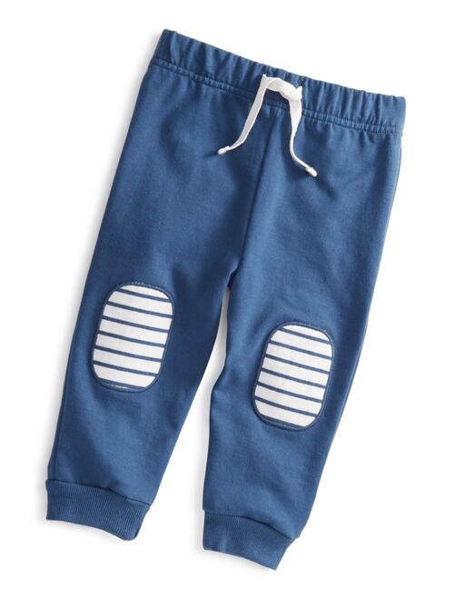 First Impressions Baby Boys Striped Knee Patch Joggers, Created for Macy's
