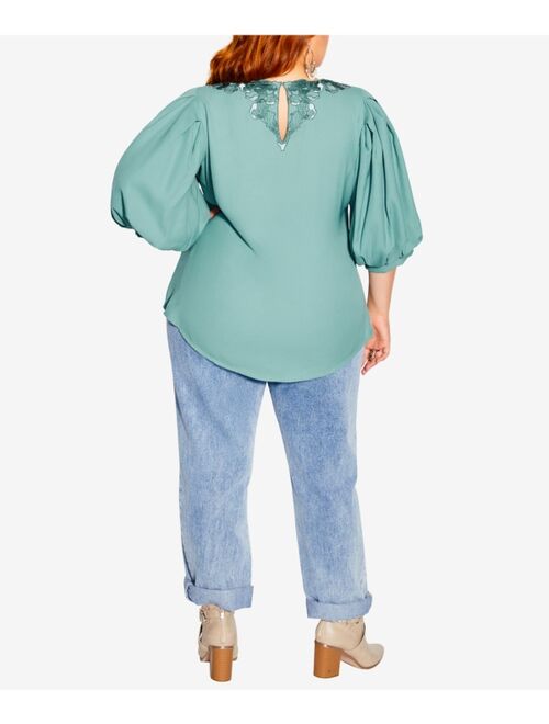City Chic Trendy Plus Size Freedom Detail Top