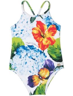 Kids floral-print swimsuit