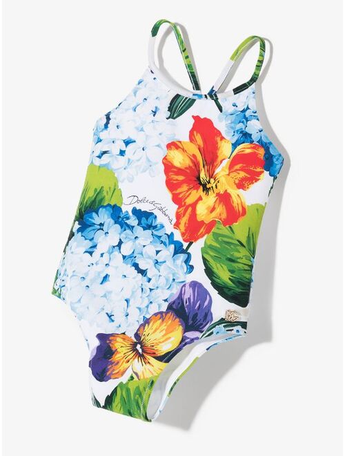 Dolce & Gabbana Kids floral-print swimsuit