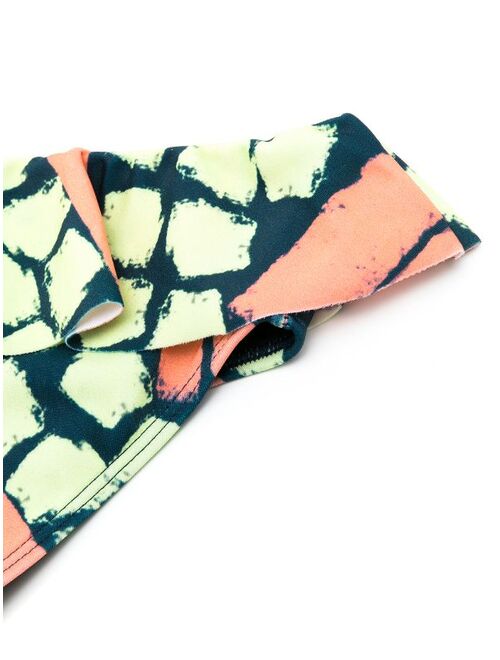Brigitte abstract-pattern print bikini