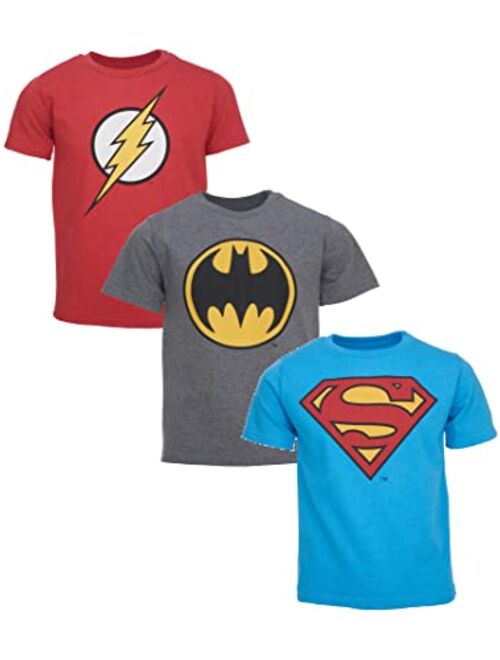 DC Comics Justice League Superman The Flash Batman 3 Pack Graphic T-Shirt