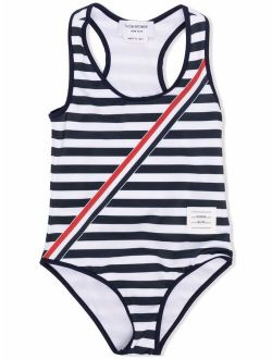 RWB stripe-detail swimsuit
