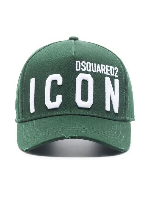 Dsquared2 Logo-Embroidered Cotton Green Cap