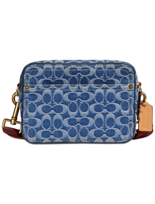 COACH Men's Signature Denim Flight Bag