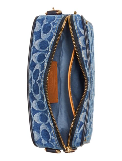 COACH Men's Signature Denim Flight Bag