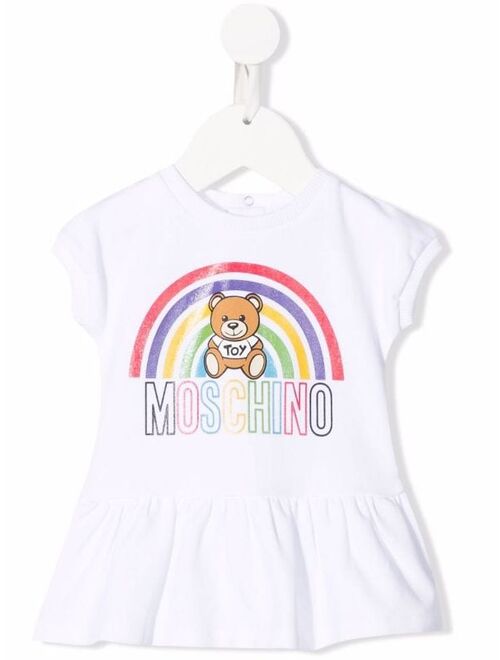 Moschino Kids logo-print T-shirt dress