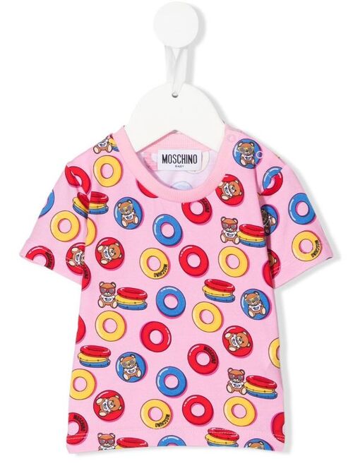 Moschino Kids Teddy Bear-motif cotton T-Shirt