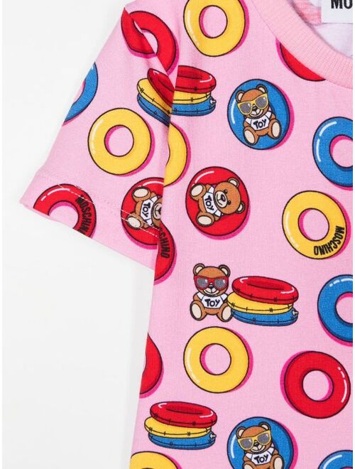 Moschino Kids Teddy Bear-motif cotton T-Shirt