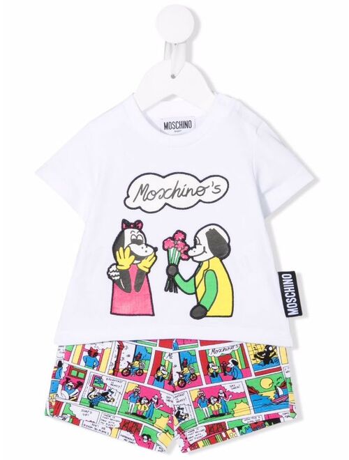 Moschino Kids cartoon-print T-shirt set
