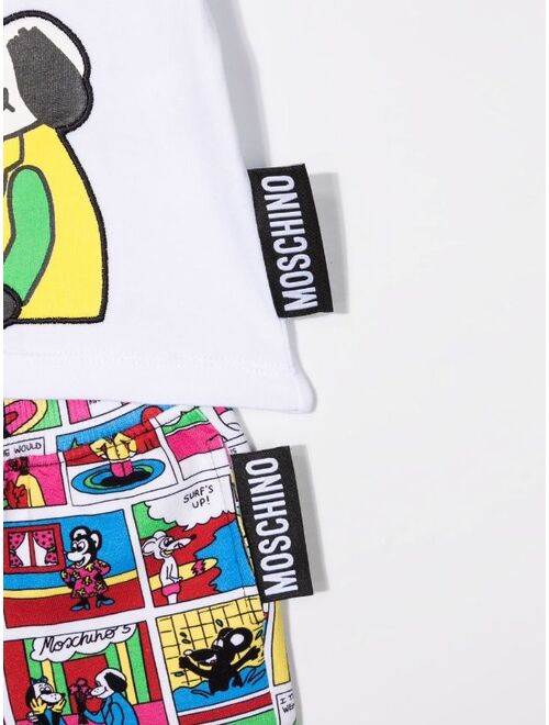 Moschino Kids cartoon-print T-shirt set
