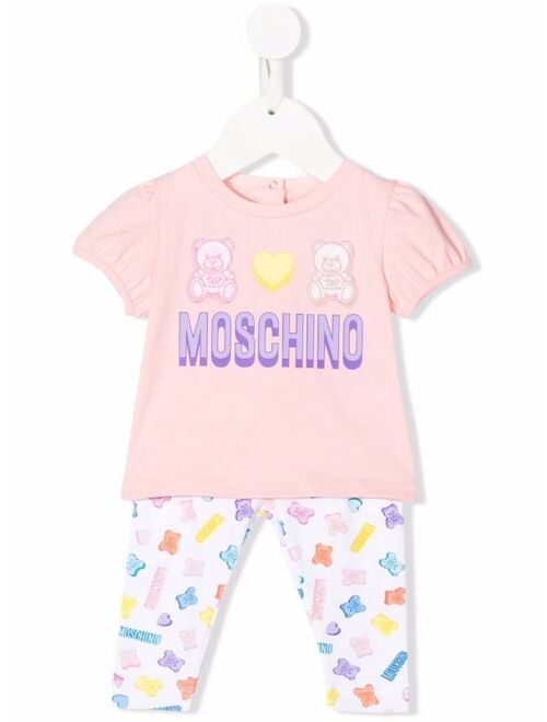 Moschino Kids Teddy Bear logo-print tracksuit set