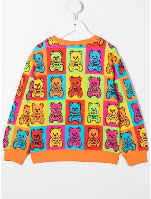Moschino Kids pop-art teddy-print sweatshirt