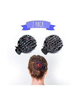 BUNCLIPS Bun Cover Hair Holder, Hand Crafted Hair Clip. this Attractive Hair Accessory can be used as a Bun Maker or a Hair Grip. Hair Styling for Women for Thick and Thi