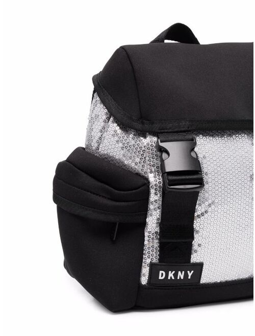 Dkny Kids sequin-embellished logo backpack