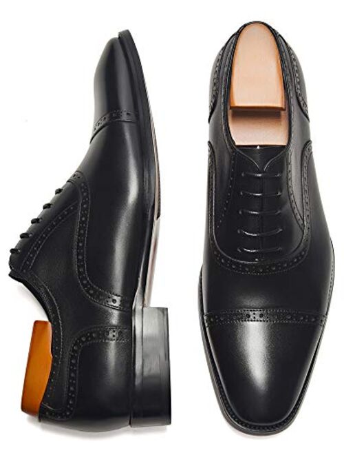 Alipasinm Men's Dress Shoes Oxford Formal Modern Leather Shoes for Men