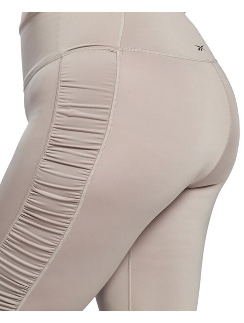 Reebok Plus Size High-Waist Side-Ruched Tights