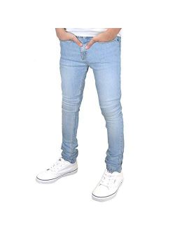 SK-1 Apparel Boys/Kids Super Skinny Stretch Ripped Distressed/Plain Faded Jeans