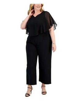 CONNECTED Plus Size Overlay Jumpsuit