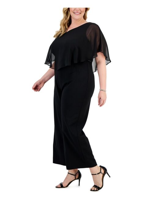 CONNECTED Plus Size Overlay Jumpsuit