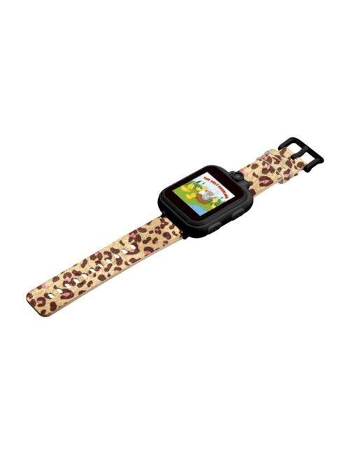 PLAYZOOM Kid's 2 Leopard Print Tpu Strap Smart Watch 41mm