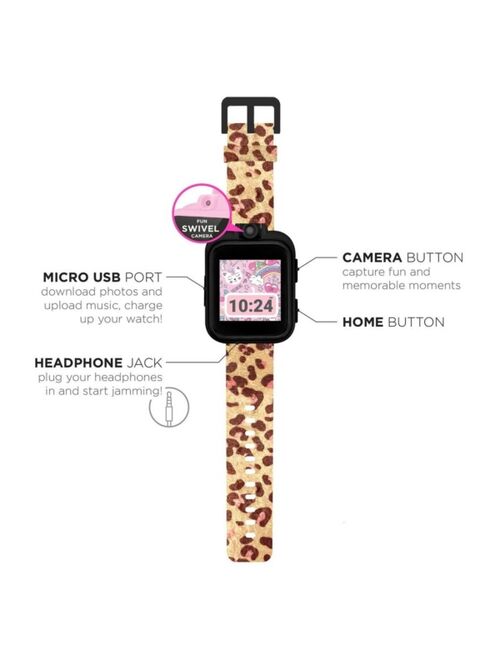 PLAYZOOM Kid's 2 Leopard Print Tpu Strap Smart Watch 41mm