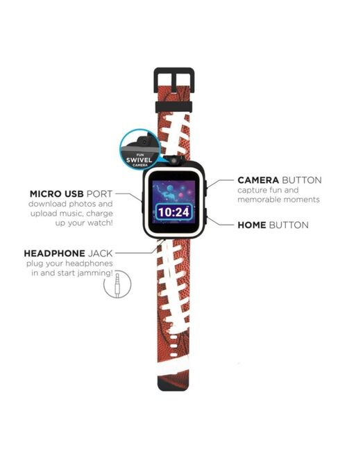 PLAYZOOM Kid's 2 Football Print Tpu Strap Smart Watch 41mm
