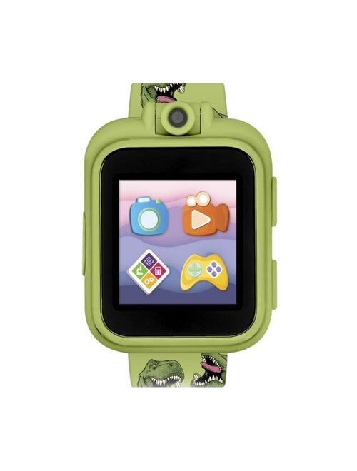 PLAYZOOM Kid's 2 Green Dinosaur Print Tpu Strap Smart Watch 41mm