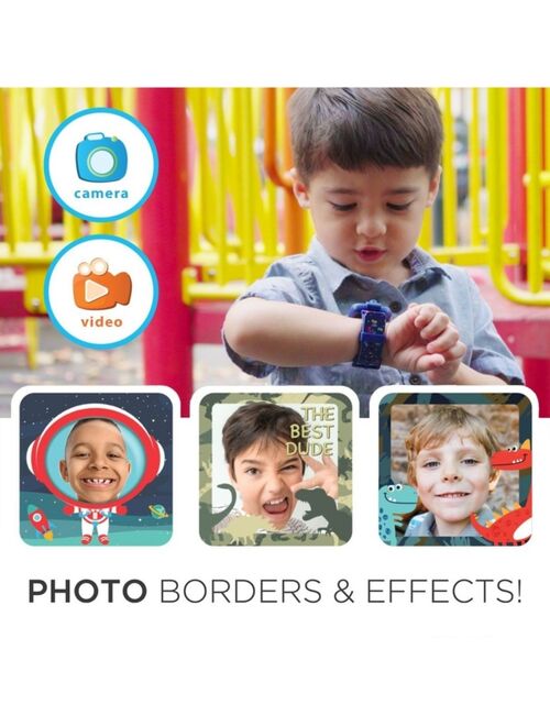 PLAYZOOM Kid's 2 Green Dinosaur Print Tpu Strap Smart Watch 41mm