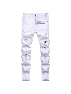 SUPBIRD Boy's Skinny Fit Ripped Destroyed Distressed Stretch Stylish Fashion Denim Jeans Pants