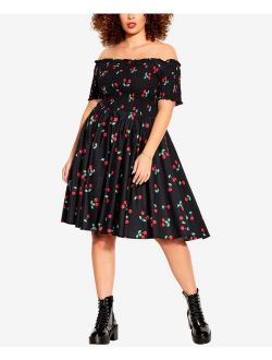 Trendy Plus Size Cherry Pie Dress