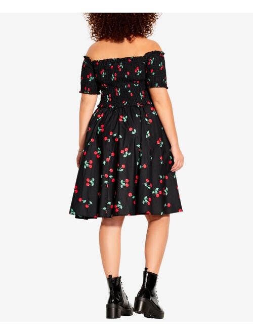 City Chic Trendy Plus Size Cherry Pie Dress