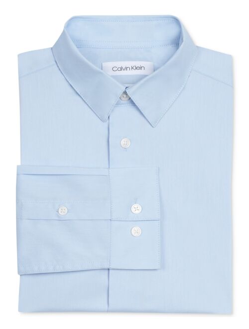Calvin Klein Little Boys Stretch-Poplin Collared Shirt
