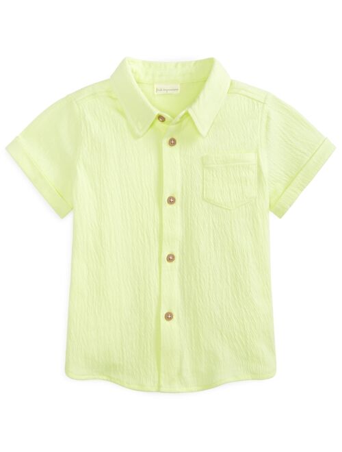First Impressions Toddler Boys Knit Gauze Button-Up Short-Sleeve Shirt, Created for Macy's