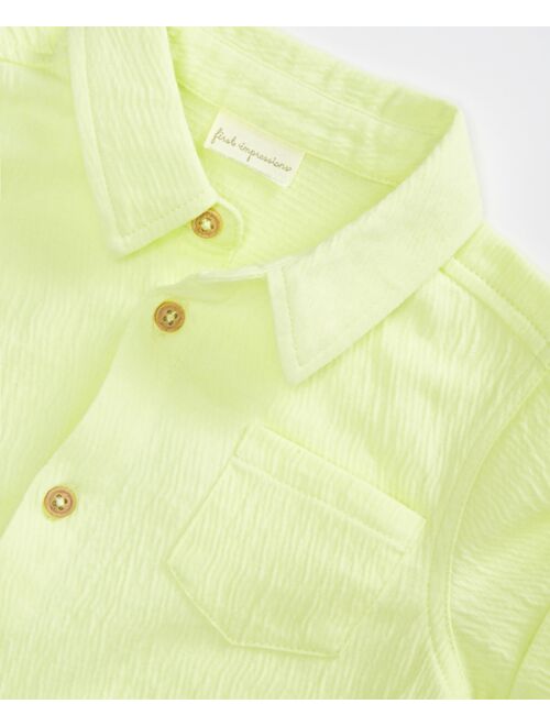 First Impressions Toddler Boys Knit Gauze Button-Up Short-Sleeve Shirt, Created for Macy's