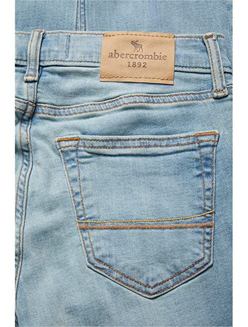 Abercrombie & Fitch abercrombie kids Straight Jeans in Medium Destroy (Little Kids/Big Kids)