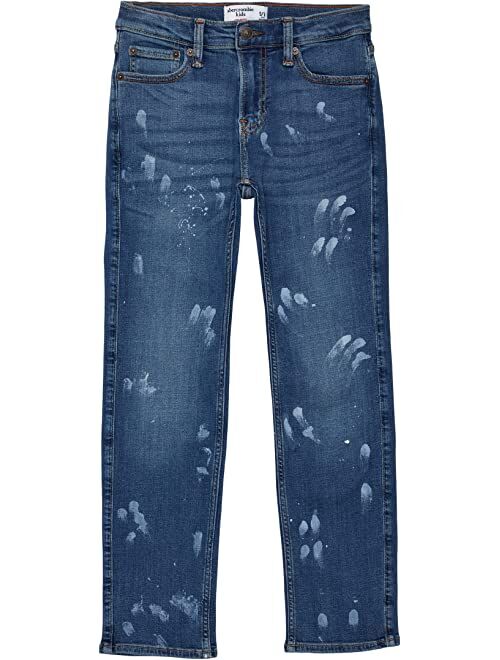 Abercrombie & Fitch abercrombie kids Straight Jeans in Straight Indigo Paint Splatter (Little Kids/Big Kids)