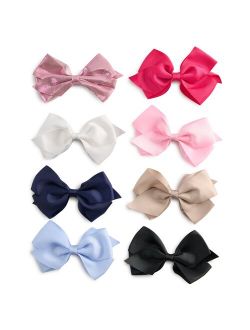 Girls Capelli 8-Pack Bow Hair Clips