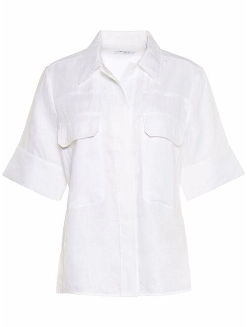 Equipment Navarrel short-sleeve linen shirt