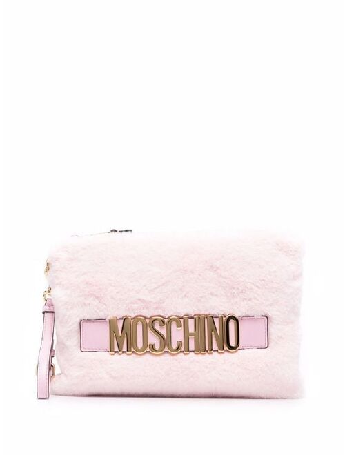 Moschino faux-fur clutch bag