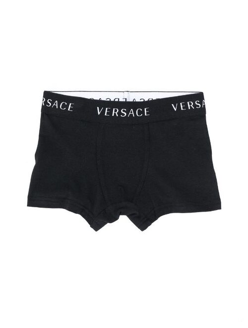 Versace Kids logo print boxers