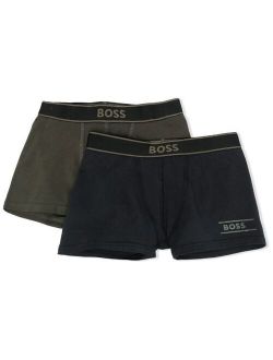 BOSS Kidswear pack of two logo-waistband boxer shorts