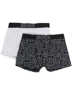 BOSS Kidswear logo-print boxer set