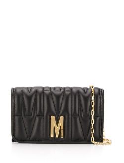 monogram-quilted clutch bag