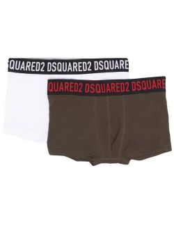 Kids two-pack logo waistband boxers