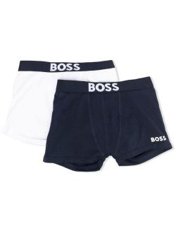 BOSS Kidswear logo-print boxer shorts