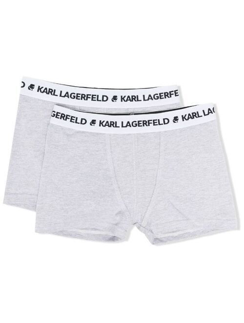 Karl Lagerfeld Kids logo-waistband boxers set of 2